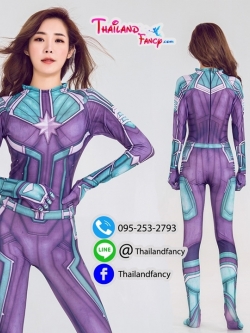 ชุดแฟนซีกัปตันมาร์เวล ชุดซุปเปอร์ฮีโร่ผู้หญิง Captain Marvel Costume ชุดการ์ตูน ชุดคอสเพลย์ภาพยนต์The Avengers