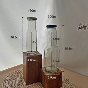 (กล่องละ112ใบ)ขวดแก้ว150ml+ฝาเกลียวล็อค38mm