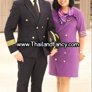 คอลเลคชั่นใหม่ มาแล้วววว ชุดแอร์ยูนิฟอร์ม สีม่วง แบบสายการบิน พร้อมให้เช่าแล้วจร้า by Thailandfancy