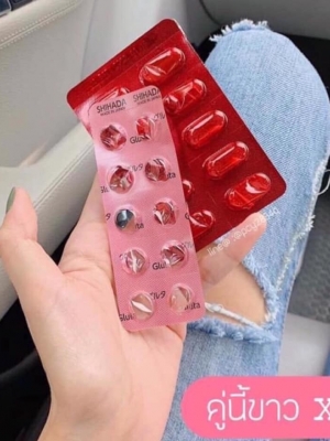 Set คู่ สุดคุ้ม vาวใส X 2 Shihada Gluta 60 เม็ด + Vitamin C Korea 60 เม็ด