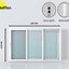 HOFFEN PRO หน้าต่างไวนิล บานเลื่อน SFS W1 180x110ซม. สีขาว พร้อมมุ้ง