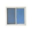 WELLINGTAN หน้าต่างไวนิล บานเลื่อน SS (กระจกสีฟ้าสะท้อนแสง) RBW001 120x110ซม.