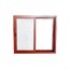 WELLINGTAN หน้าต่างอะลูมิเนียม บานเลื่อน SS RWCW1211-2P 120x110ซม. สีลายไม้แดง