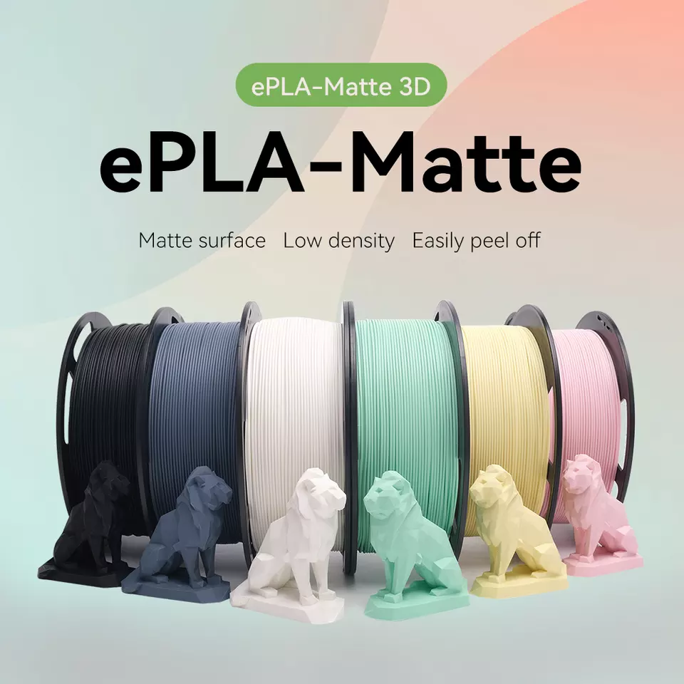 # Almond Yellow สีเหลือง # eSUN ePLA-Matte 1.75mm 3D Printer Filament วัสดุการพิมพ์ Dimensional Accuracy +/- 0.03 mm