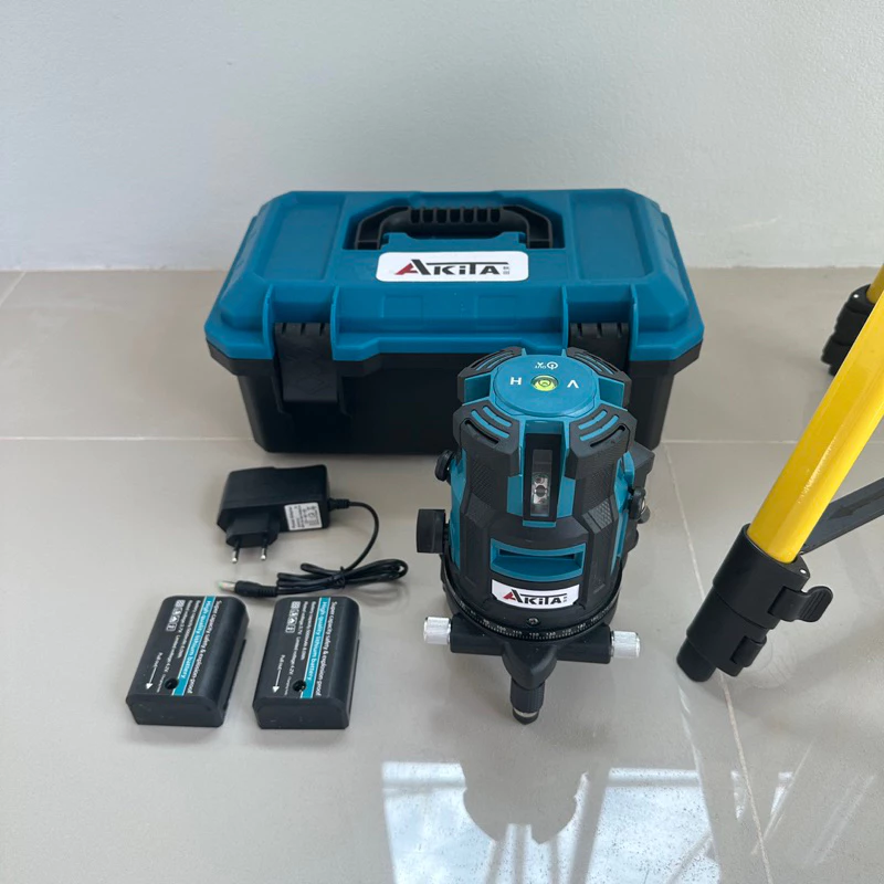 เลเซอร์ 5 เส้น แสงสีเขียว พร้อมขาตั้ง ยี่ห้อ AKITA